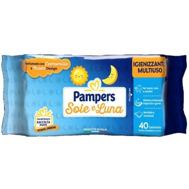 PAMPERS WIPES SOLE&LUNA 40PZ