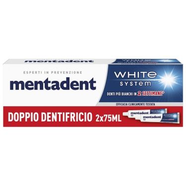 MENTADENT DENT.WHITE 2X75ML